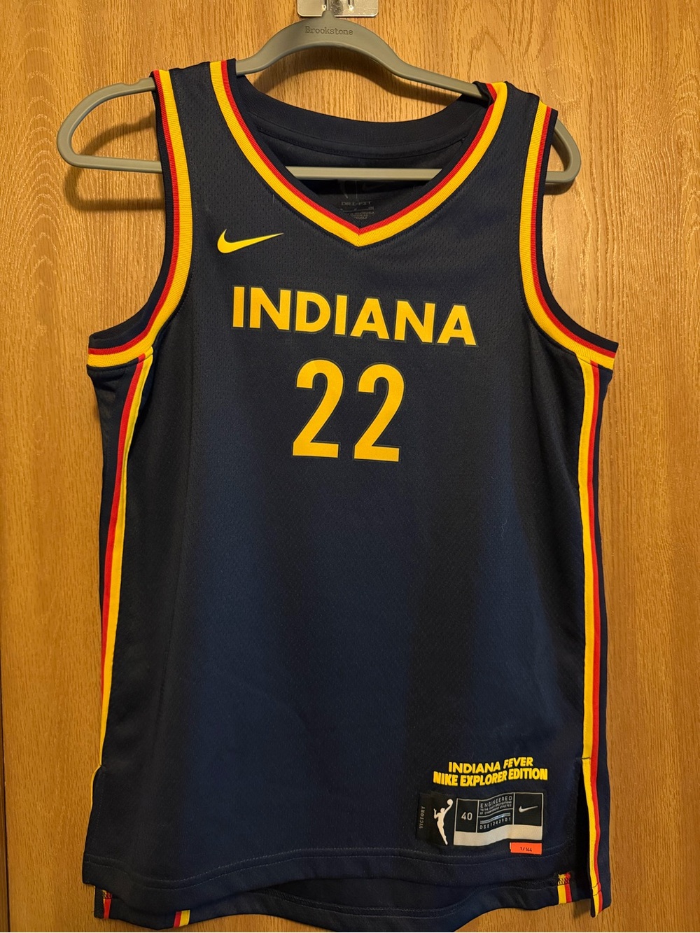 Caitlin Clark Indiana Fever #22 Navy and Yellow Basketball Jersey